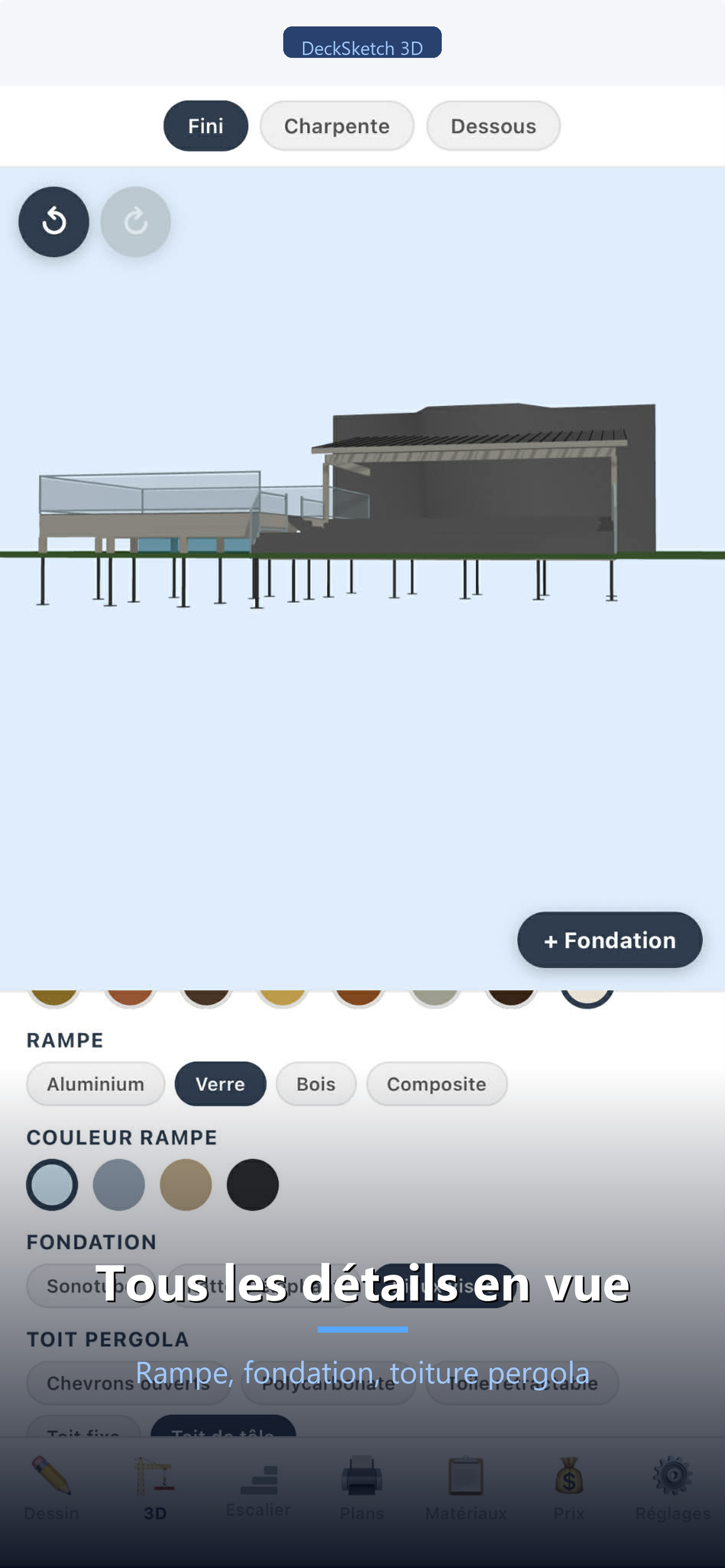 DeckSketch 3D - Vue de côté