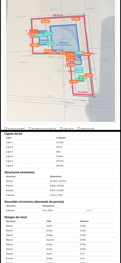 LotScan - Export PDF du plan d’implantation